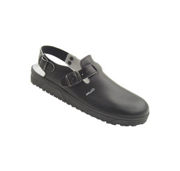 17500-02-99 AWC Damen Küchenclog Berufsschuhe ohne Stahlkappe schwarz Leder 