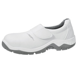 Abeba Slipper 2130 HACCP Arbeitsschuhe mit Stahlkappe Küchenschuhe weiß Mikrofaser S2