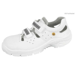 2616 Übergröße ABEBA ESD Anatom Sicherheitssandale HACCP weiß mit Stahlkappe Mikrofaser Größe 49 - 50