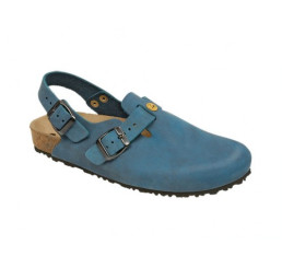 48611-3 WEEGER ESD Clog Arbeitsschuhe blau Nubukleder Größe 35 - 49