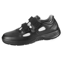 711036 ABEBA X-LIGHT Sicherheitssandale Arbeitsschuhe schwarz mit Stahlkappe Leder Größe 35-48