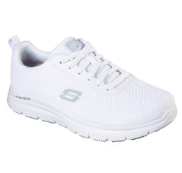 Skechers Herren Schnürschuhe 77125EC WHT Flex Advantage SR ohne Schutzkappe weiß Größe 39 - 47