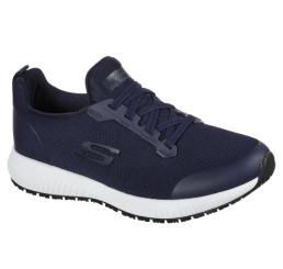 Skechers SQUAD SR Damen Slip-On Schuhe für Beruf und Freizeit ohne Schutzkappe blau
